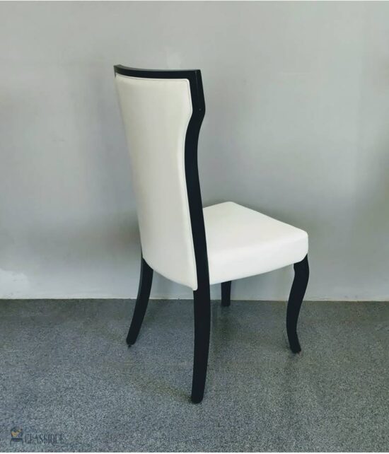 Alethea Chair White & Black Frame in Wood