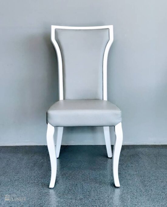 Alethea Dining Chair Grey & White 50×60×103cm