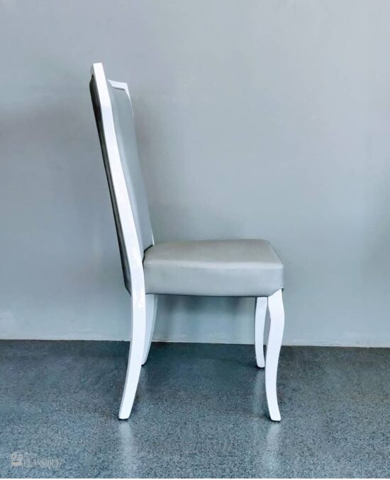 Alethea Dining Chair Grey & White 50×60×103cm