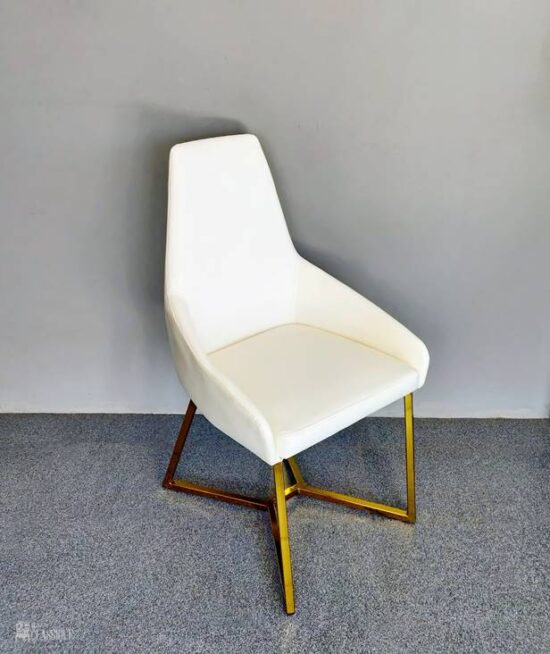 Bianca Dining Chair White & Gold