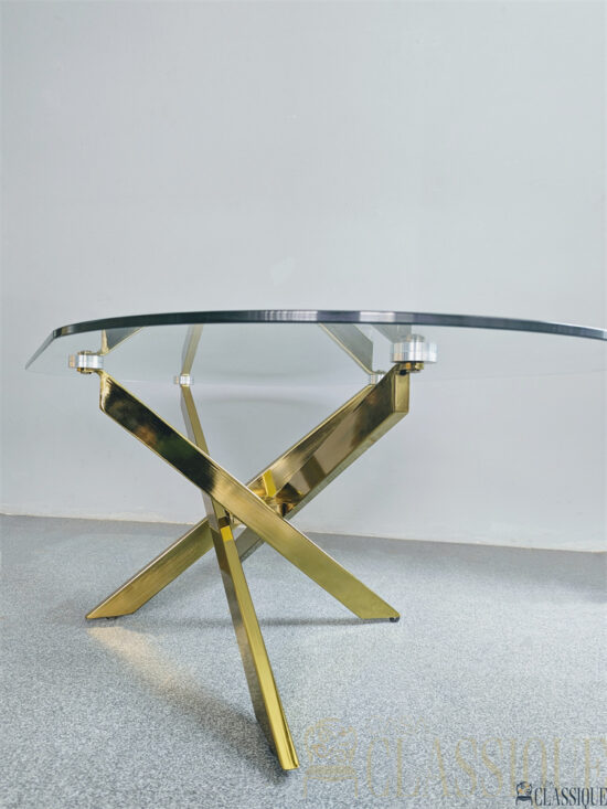 Ciela Coffee Table Modern Oval Glass/Gold