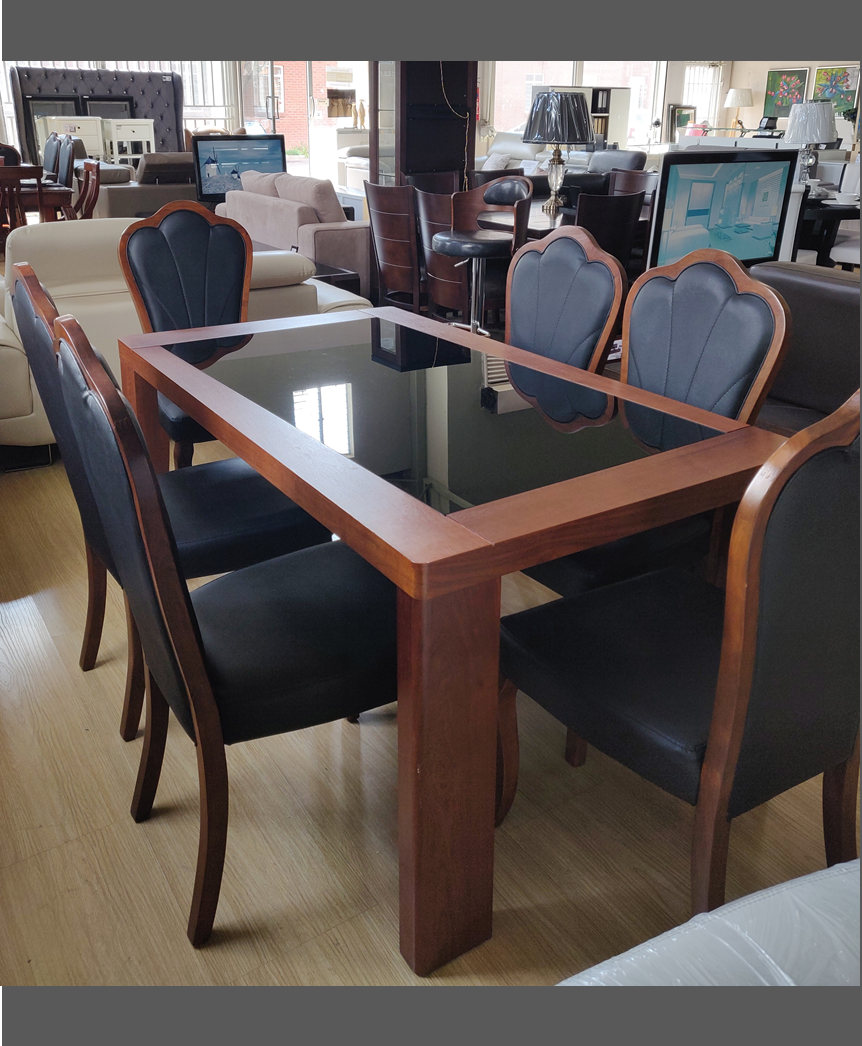 Cameron 1 6m Dining Table Set 7 Pcs W 6 Chairs For Sale Casa Classique Decor