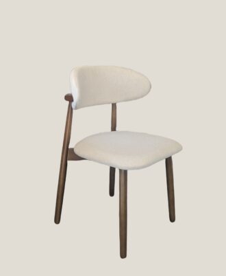 APERITIVO wooden Dining Chair, solid wood, cotton fabric upholstery