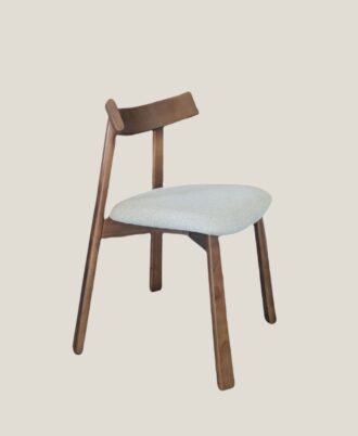Affogato Dining Chair, solid wood frame, cotton fabric upholstery