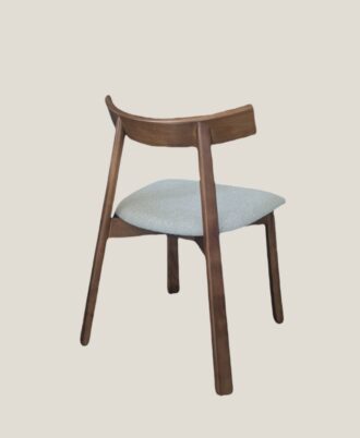 Affogato Dining Chair, solid wood frame, cotton fabric upholstery