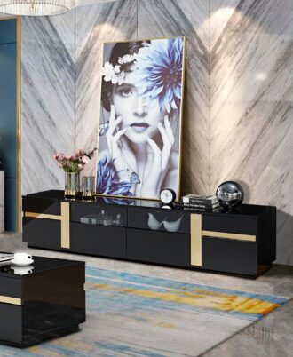 April Black TV Stand