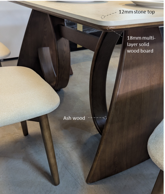 APERITIVO Designer Luxury Dining Table 7pcs Set
