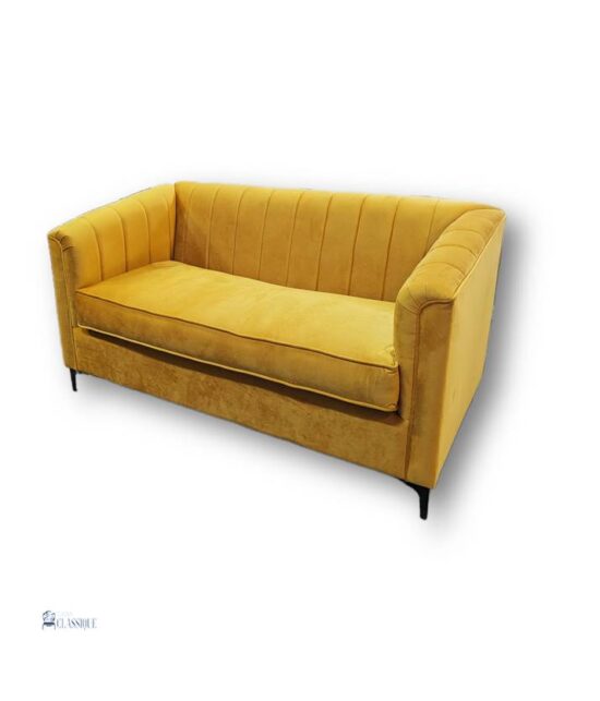 Bailey Medium 2 Seater Sofa Salsa Velvet Metal Leg L1700 × D850 × H870