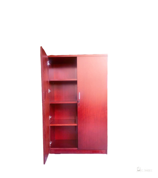 Minos System Cabinet 90Lx45Dx150Hcm Solid Veneer Mahogany