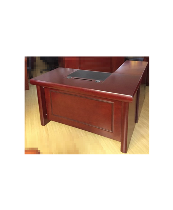 Pluto 1.4m Office Desk with Credenza at Home Work Desk 140Lx155Dx77Hcm