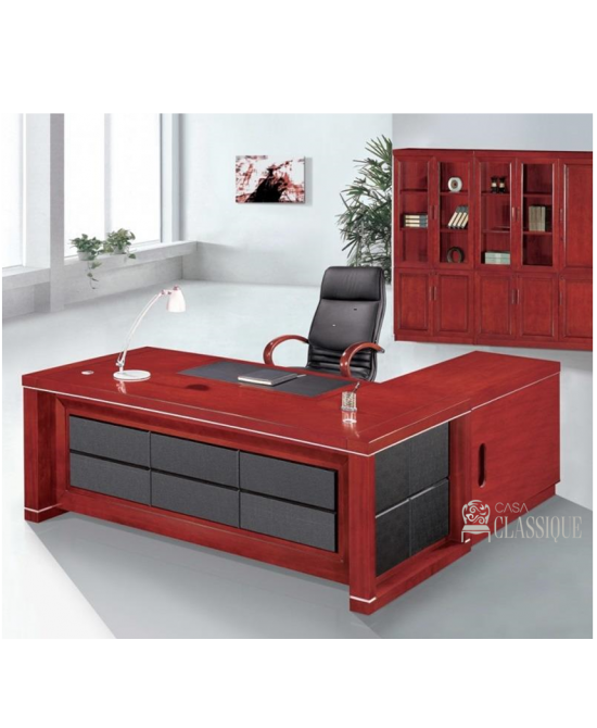 Uranus 1.8m Executive Office Desk with Credenza & Mobile Pedestal 180Lx200Dx80Hcm